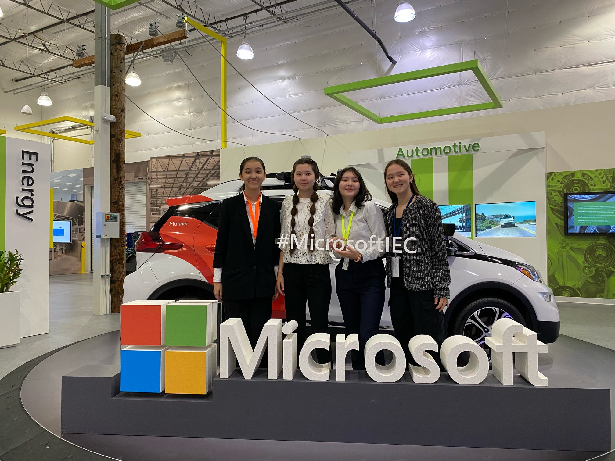 Group of TechGirls at Microsoft